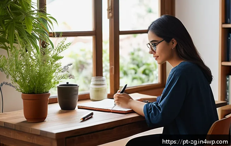 변화 적응력 향상을 위한 워크숍 아이디어 - A calm and serene home office scene featuring a young adult woman of Latin American descent, sitting...